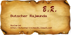 Butscher Rajmunda névjegykártya